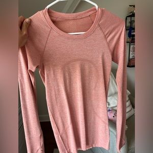 Lululemon pink long sleeve swiftly tech- size 2